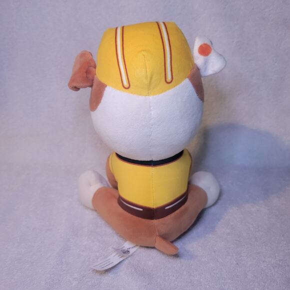 Paw Patrol Rubble Dog Plush Stuffed Animal Toy 6” Sitting Yellow Spin Master - Picture 4 of 10